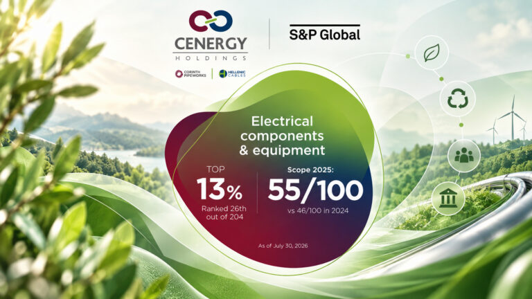 Στο κορυφαίο 13% των εταιρειών παγκοσμίως η Cenergy Holdings στην αξιολόγηση ESG της S&P